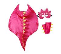 KBOLAE Dragon Clothing - Mantello per cosplay o scherzetto, per Halloween, 82,5 x 66 cm, colore: rosso