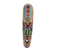 KBOLAE Maschera in legno africano intagliato a mano, stile tribale, da appendere alla parete, arte popolare, 50 cm