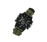 KBOLAE Orologio di sopravvivenza Strumenti da campeggio Attrezzatura da trekking Struttura in lega antiurto Fine Lavorazione multiuso Gadget di emergenza Nero, Verde militare, as description