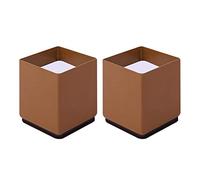 KBOLAE Rialzi per mobili e letti, alzate per gambe e divani, quadrati, 6 x 5 cm, marrone