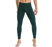 KBOPLEMQ Collant da uomo, leggings da uomo, ad asciugatura rapida, comodi collant elasticizzati e caldi pantaloni da allenamento, opachi, per corsa, senza cuciture, verde, XL