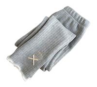 KBOPLEMQ Leggings da bambina, con fodera in pile, termici, morbidi, comodi, per il tempo libero, classici, elasticizzati, traspiranti, delicati sulla pelle, per autunno e inverno, O grigio., 12-18