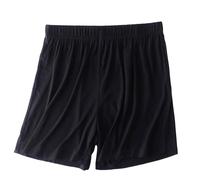 KBOPLEMQ Pantaloncini da notte da donna, alla moda, per dormire di grandi dimensioni, per la casa, pantaloncini, estivi, casual, corti, a vita alta, per sport, tinta unita, con coulisse, O nero., XL