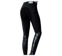 KBOPLEMQ Pantaloni da equitazione, da donna, per ragazze, sportivi, opachi, con tasca per cellulare e ginocchiere, per equitazione, leggeri, con imbottitura completa
