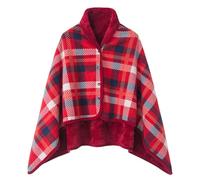 KBOPLEMQ Poncho Inverno Caldo Mantello Donna Ufficio Casa per Donne Ragazze Antivento Maglia Cappotto Sopra Coperta Invernale Cardigan Coperta In Flanella Pile Cape Morbido Spessore Aperto Anteriore