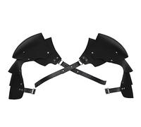 KBOPLEMQ Tracolla medievale retrò in pelle PU steampunk regolabile cavaliere vichingo spalla spalla PU pelle steampunk corazza spalla regolabile cavaliere vichingo armatura cosplay accessorio costume,