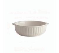 Kbotiques - Pirofila da forno in ceramica antigraffio di colore bianco, per friggitrice ad aria calda | per la preparazione di lasagne, zuppe, tiramisù e altri accessori per friggitrice (7.5 pollici)