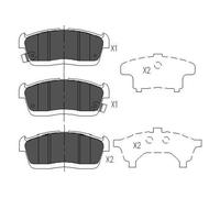 KBP-1515 KAVO PARTS Kit pastiglie freno, Freno a disco per DAIHATSU