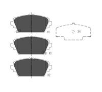 KBP-2012 KAVO PARTS Kit pastiglie freno, Freno a disco per HONDA,MG,NISSAN