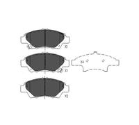 KBP-2045 KAVO PARTS Kit pastiglie freno, Freno a disco per HONDA