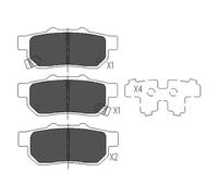 KBP-2049 KAVO PARTS Kit pastiglie freno, Freno a disco per HONDA