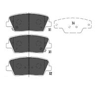 KBP-3034 KAVO PARTS Kit pastiglie freno, Freno a disco per GENESIS,HYUNDAI,KIA,S