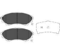 KBP-4514 KAVO PARTS Kit pastiglie freno, Freno a disco per FORD,MAZDA