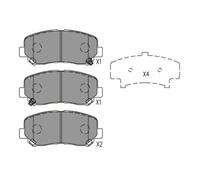 KBP-4563 KAVO PARTS Kit pastiglie freno, Freno a disco per MAZDA