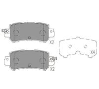 KBP-4573 KAVO PARTS Kit pastiglie freno, Freno a disco per MAZDA