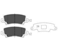 KBP-9016 KAVO PARTS Kit pastiglie freno, Freno a disco per TOYOTA
