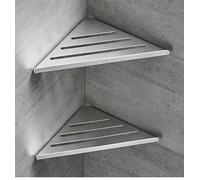 KBREE 304 Scaffale for Il Bagno in Acciaio Inox 2 Strato Cornice angolare Bracone del Triangolo Bagno Cesto in Argento Spazzolato Accessori for Il Bagno Set (Color : AF3)