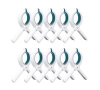 KBRPEY 10 Pezzi Mollette Bucato Ovale Resistenti Antivento Pinze Stendino Biancheria Lavanderia Plastica Premium Robuste Primavera