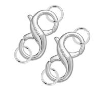 KBRPEY 2 Pezzi Chiusure 925 Argento Sterling di Aragosta Artiglio Fermagli Braccialetti e Collane Fai Da Te per la Creazione di Gioielli(Argento)