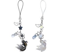 KBRPEY 2 Pezzi Cordino per Cellulare con Perle e Cristalli Ciliegia e Pesce Design Sofisticato Adatto a Un Ampia Gamma di Telefono Pendente Accessorio per Donna Ragazze