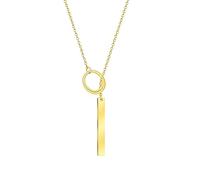 KBRPEY 2 Pezzi Lunghe Collane Y Per Donne In Oro E Argento Oro 14 Carati Con Ciondolo Cristallo Forma Sole Come Set Gioielli Elegante