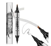 KBRPEY 2in1 Penna Sopracciglia Liquida Doppia Punta Matita Eyeliner Impermeabile Lunga Durata Trucco Professionale