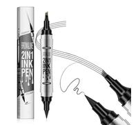 KBRPEY 2in1 Penna Sopracciglia Liquida Doppia Punta Matita Eyeliner Impermeabile Lunga Durata Trucco Professionale