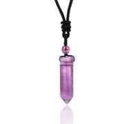 KBRPEY 3 Pezzi Collana con Cristallo Ciondolo con Pietra Gioielli Cristalli Chakra Regalo Cristalloterapia Reiki Chakra dell’energia a Prisma Ciondolo in Pietra Naturale a Punta