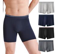 KBRPEY 4 Pezzi Boxer Uomo Cotone Elasticizzato Mutande Traspirante Morbidi Set Confortevolezza Resistente Intimo Maschile