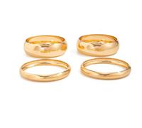 KBRPEY 4 Pezzi Bracciali Larghi Donna Braccialetti Rigido Minimalista Bracciale Chunky Statement per Uso Quotidiano Festa e Abito da Sera