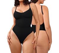 KBRPEY Body Contenitivo Modellante Schiena Nuda Spallino Regolabile Intimo Snellente Shaper Pancia Piatta Dimagrante Shaping Bodysuit Bustier Seamless Body Shaper (Nero M)