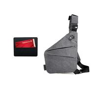 Kbrpey Borsa Messenger A Tracolla Unisex In Tessuto Impermeabile Con Porta Carte Rfid Borsa A Spalla Anti Furto Per Viaggi Lavoro E Uso Quotidiano Nerogrigio