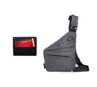 Kbrpey Borsa Messenger A Tracolla Unisex In Tessuto Impermeabile Con Porta Carte Rfid Borsa A Spalla Anti Furto Per Viaggi Lavoro E Uso Quotidiano Nerogrigio