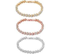 KBRPEY Bracciale Tennis Cristallo Brillante Catena Elegante Gioielli Donna Accessori Lusso