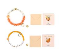 KBRPEY Braccialetto Donna Colorato con Perline e Lettere HOLY APEROLI Bracciale Elegante per Ragazze e Donne Accessorio Moda per Ogni Occasione