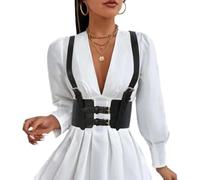 KBRPEY Cintura Corsetto Stile Harness Bretelle Regolabili Fibbie Metalliche Accessorio Donna Elegante Decorativo Vita Alta