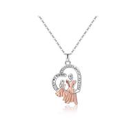 KBRPEY Collana Madre e Figlia Ciondolo Cuore - Regalo Perfetto per Nonna, Mamma, Figlia - Regolabile Gioielli Festa della Mamma