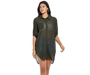 KBRPEY Copricostume Donna Mare Camicia Trasparente Chiffon Beach Cover up Vestito Spiaggia Copricostumi da Bagno Estivo Beachwear Elegante Abito Bikini Coverup Traspirante