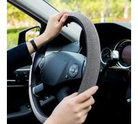 KBRPEY Coprivolante Auto Brillante Tessuto Bling Antiscivolo Universale Protezione Volante Automobile Accessori Interni