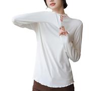 KBRPEY Intimo Termico Donna Traspirante Intima Maglia Termica Donna Top Elegante Elastica Maglietta Warm Base Layer Traspirante Riscaldante Ideale per attività all'Aperto