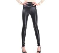 KBRPEY Leggings Pantaloni da Donna in Pelle Eleganti Leggings Sexy Pantaloni Collant Leggins Push Up Soft Elastico Skinny Leggings Pants Leggings Foderati Inverno(XXL)