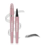 KBRPEY Matita Sopracciglia Liquida Punta Forcuta Impermeabile Lunga Durata Effetto Microblading Tatuaggio Naturale Resistente Acqua