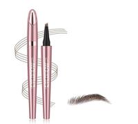 KBRPEY Matita Sopracciglia Liquida Punta Forcuta Impermeabile Lunga Durata Effetto Microblading Tatuaggio Naturale Resistente Acqua