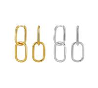 KBRPEY Orecchini Donna Argento 925 e Oro Placcato Eleganti e Moderni Ideali per Ogni Occasione