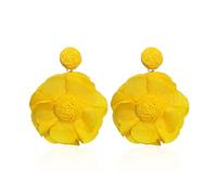 KBRPEY Orecchini Donna Argento 925 Orecchini a Perno Floreali Colorati in Tessuto Ipoallergenici Orecchini Pendenti Petali Vintage Regalo di Gioielleria Regalo festa per Ragazze