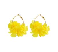 KBRPEY Orecchini Donna Argento 925 Orecchini con Fiori di Rosa Ipoallergenici Orecchini Pendenti Petali Orecchini a Cerchio Floreali Colorati Vintage Regalo di Gioielleria Festa