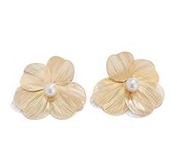 KBRPEY Orecchini Donna Argento 925 Orecchini Pendenti con Fiori di Perla Leggeri Carini Anallergici Senza Nichel Moda Vintage Gioielli Regalo per Ragazza Mamma Moglie Figlia