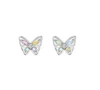 KBRPEY Orecchini Farfalla Argento Cristallo Zirconia Cubica Gioielli Donna Eleganti Brillanti Multicolore