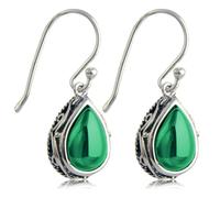 KBRPEY Orecchini Goccia Granato Argento Vintage Intagliati Eleganti Pendenti Donna Naturali Artigianali Lusso