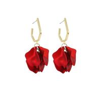 Kbrpey Orecchini Pendenti A Forma Di Petali Di Rosa Orecchini In Lega Di Zinco Orecchini Lunghi Eleganti Per Donna Gioielli Moda Femminile Accessori Per Feste E Cerimonie